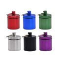 Aluminum Stash Jar with Keyring Pill Storage Box Flower Storage Aluminum Alloy custom logo